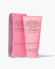 Pink hair treatment tube and packaging with 'Nak Hair' branding on a white background