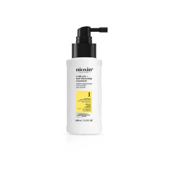 Nioxin hair care product bottle on a white background