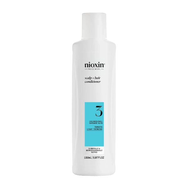 Nioxin scalp and hair conditioner bottle on a white background