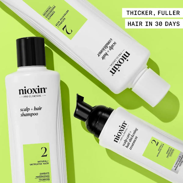 Nioxin SCALP + HAIR THICKENING SYSTEM 2 TRIAL KIT - 150+150+40ML