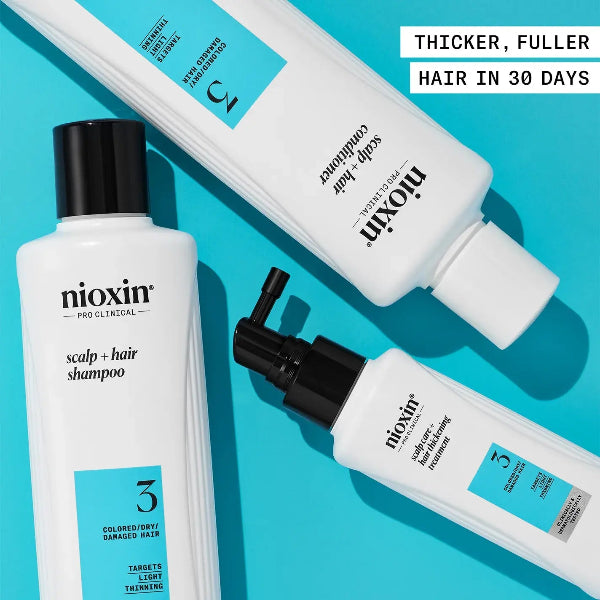 Nioxin SCALP + HAIR THICKENING SYSTEM 3 TRIAL KIT - 150+150+50ML