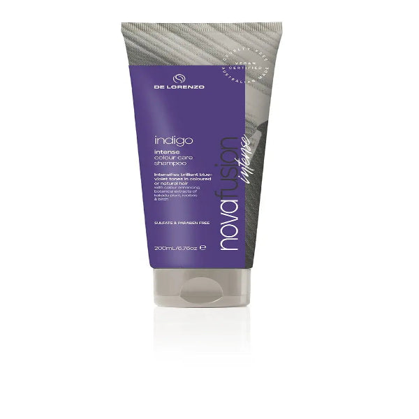 Purple shampoo bottle with gray cap on a white background