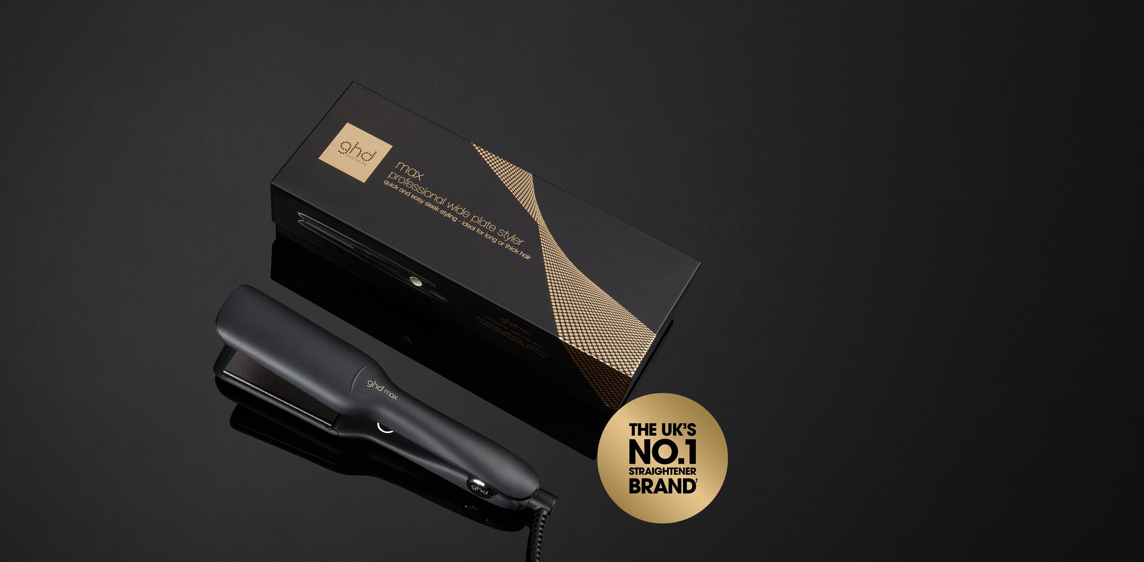 GHD MAX WIDE PLATE HAIR STRAIGHTENER (42MM PLATE) BLACK