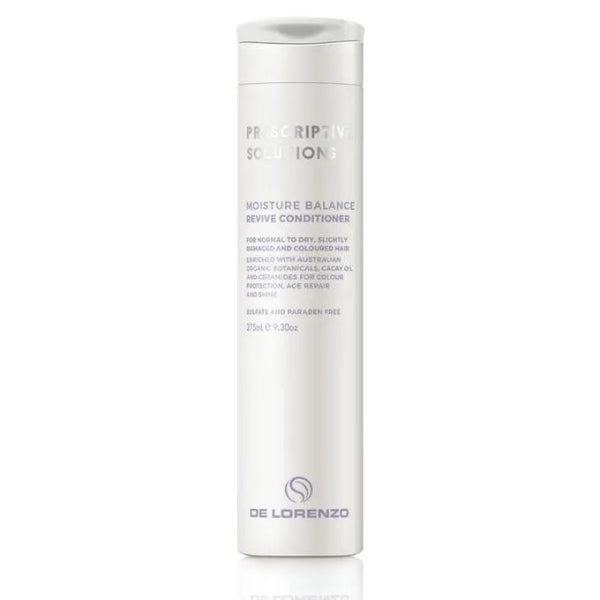 De Lorenzo moisture balance revive conditioner bottle on a white background