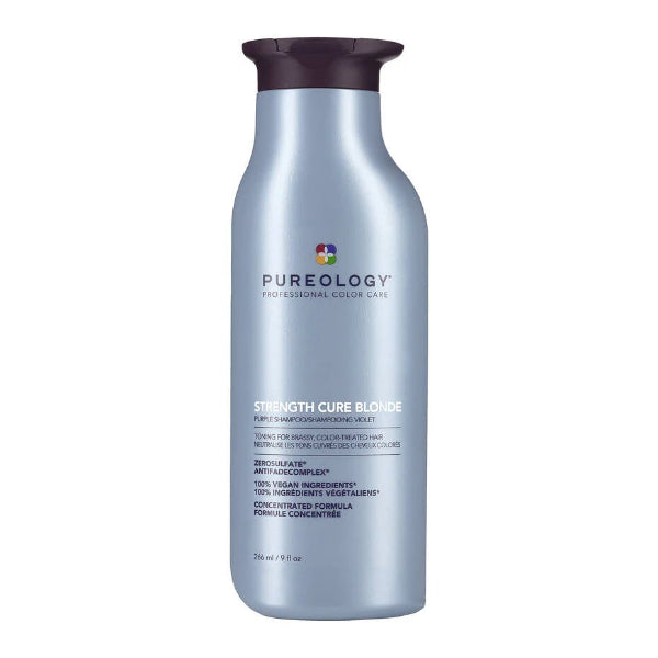 Pureology shampoo bottle on a white background