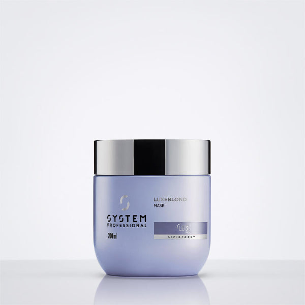 System Professional LuxeBlond mask jar on a white background