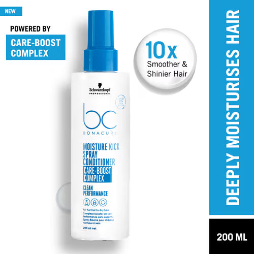 Schwarzkopf BC BONACURE CLEAN PERFORMANCE MOISTURE KICK SPRAY CONDITIONER - NEW