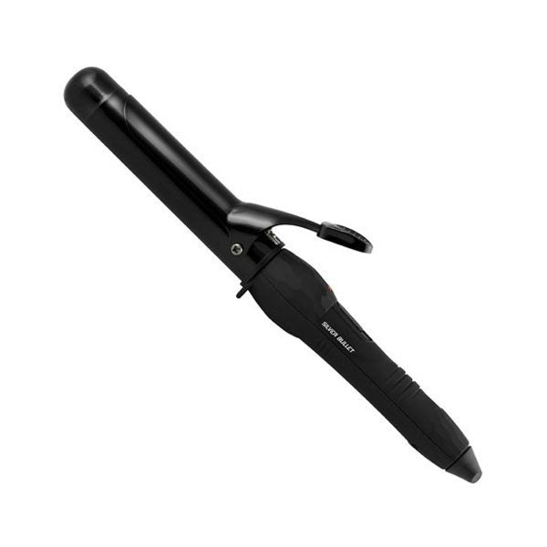 Black hair styling tool on a white background