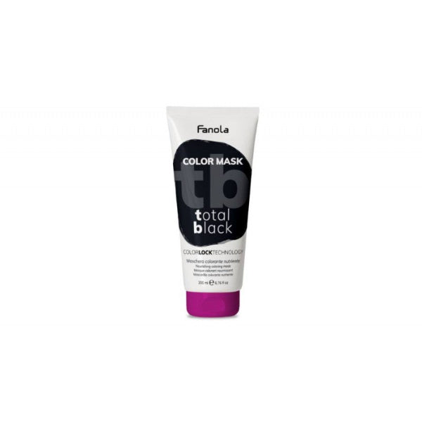 Fanola Color Mask Total Black hair mask tube on a white background