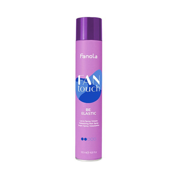 Fanola Fan Touch hair spray bottle on a white background