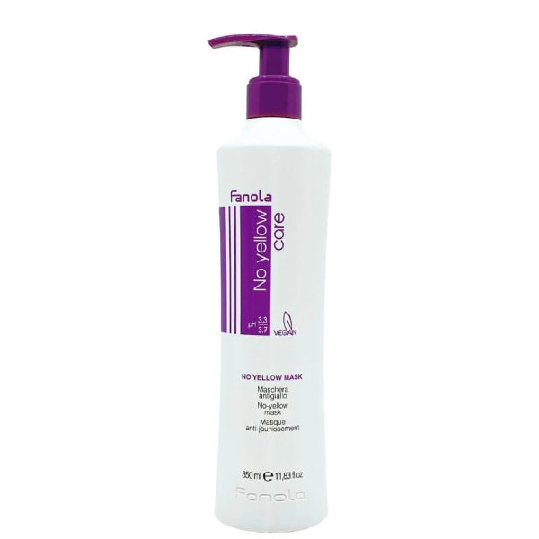 Fanola No Yellow Care hair product bottle on a white background