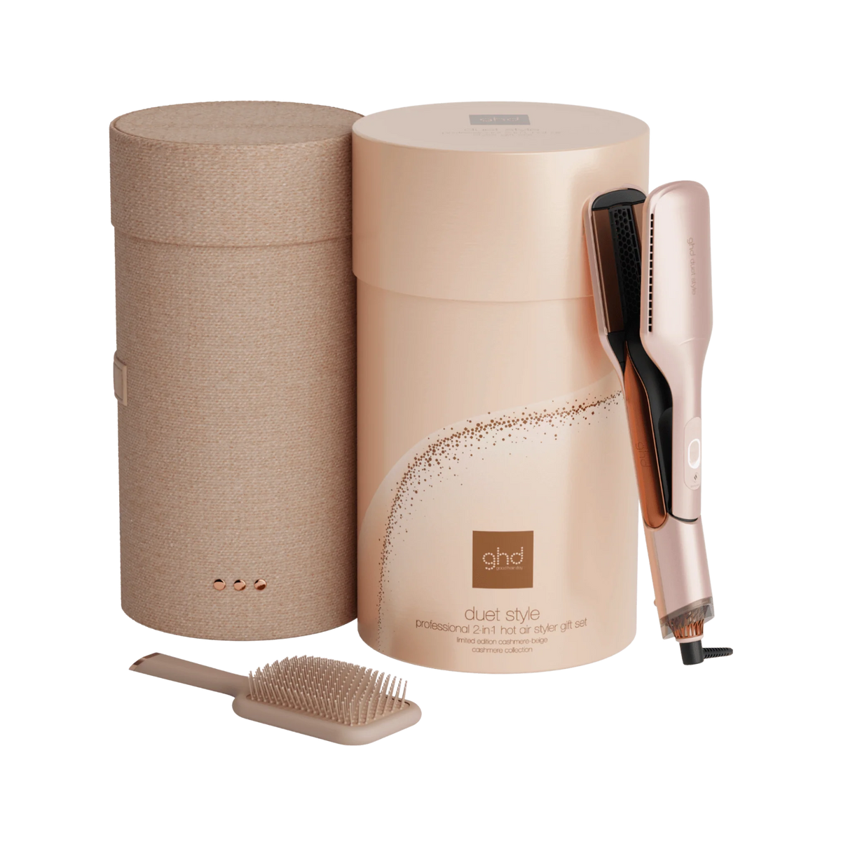 NEW GHD DUET HOT AIR STYLER FESTIVE GIFT SET IN CASHMERE BEIGE