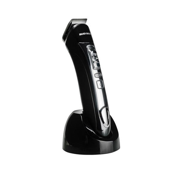 Black hair trimmer on a white background