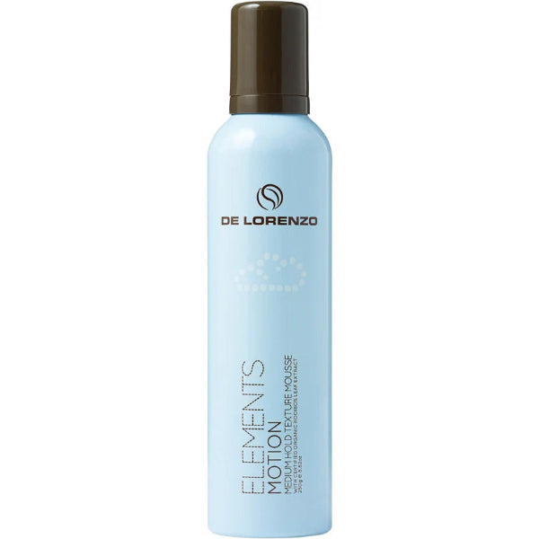De Lorenzo hair mousse bottle on a white background