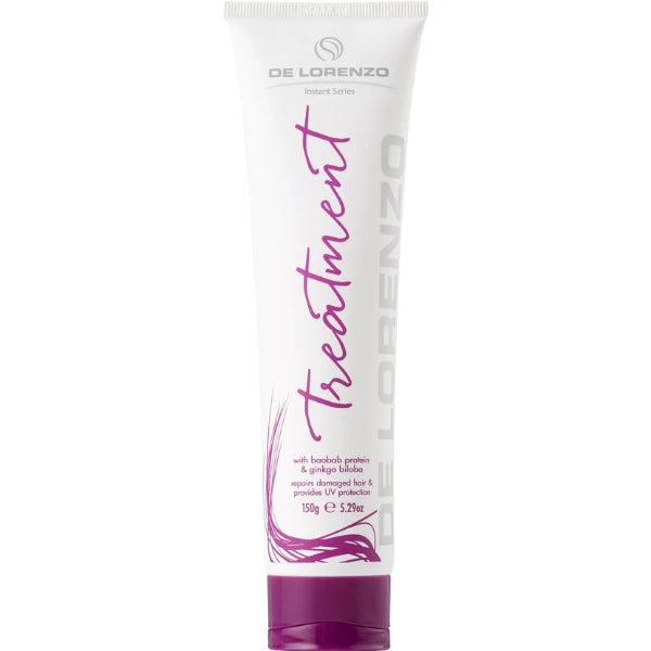 De Lorenzo hair treatment tube on a white background