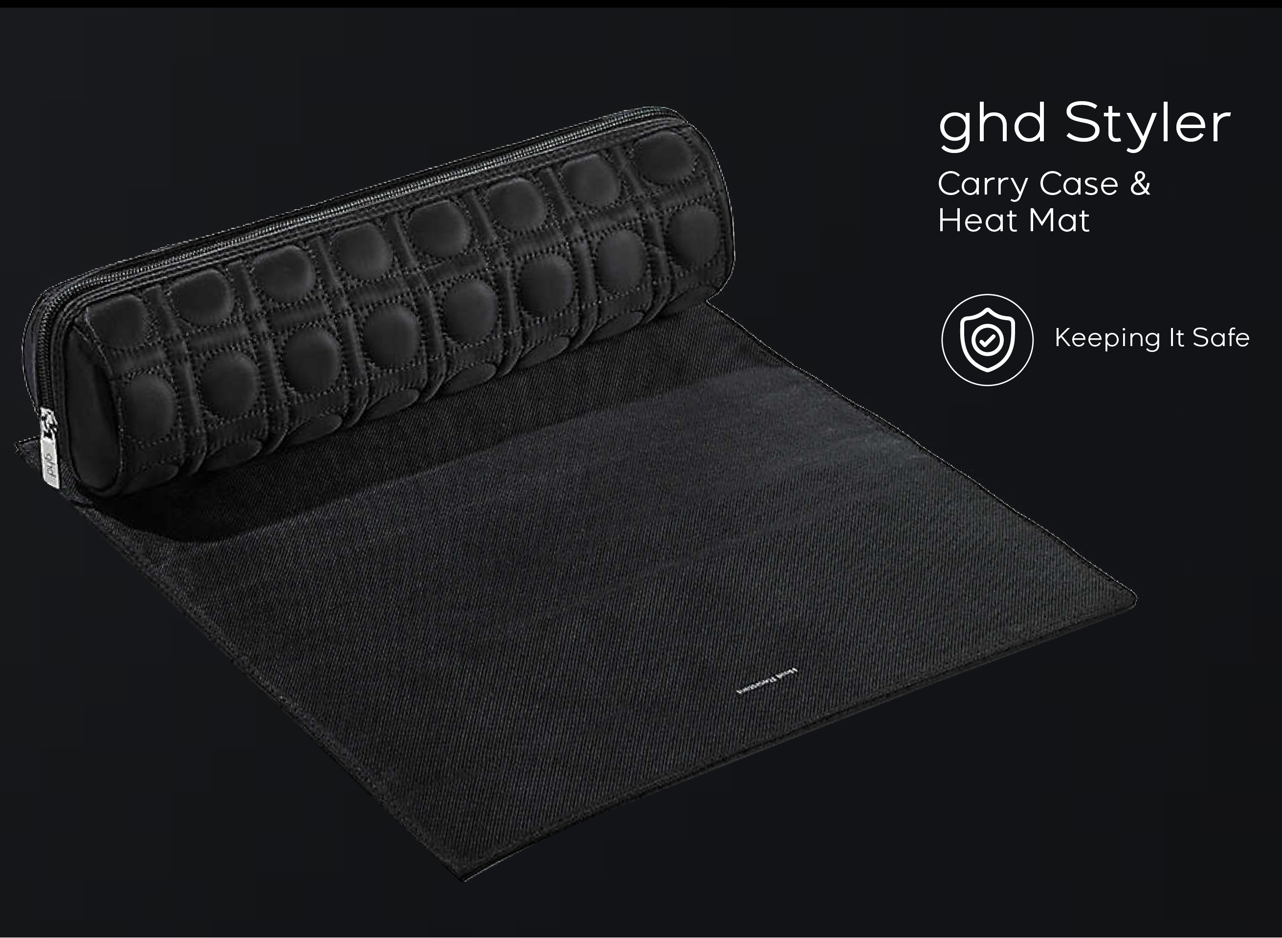 GHD STYLER STRAIGHTNER CARRY CASE BAG & HEATRESISTANT MAT