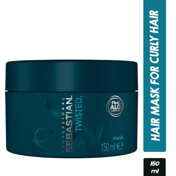 Sebastian Twisted hair mask jar with branding and product details on a white background