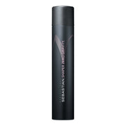 Black hair product bottle with 'Sebastian' branding on a white background