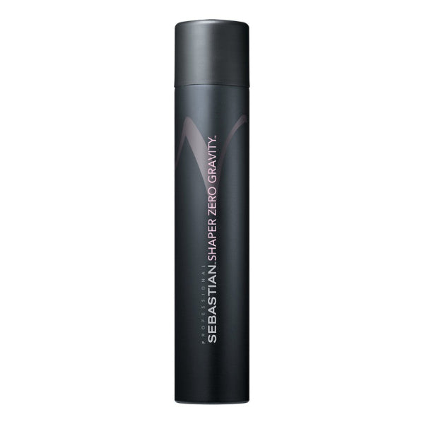 Black hair product bottle with 'Sebastian' branding on a white background