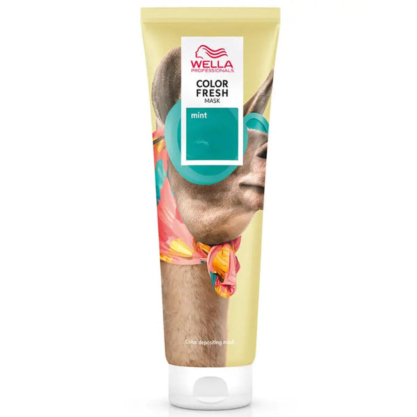 Wella Color Fresh Mask tube with a horse's face on a white background