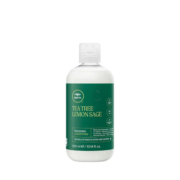Tea tree lemon sage conditioner bottle on a white background