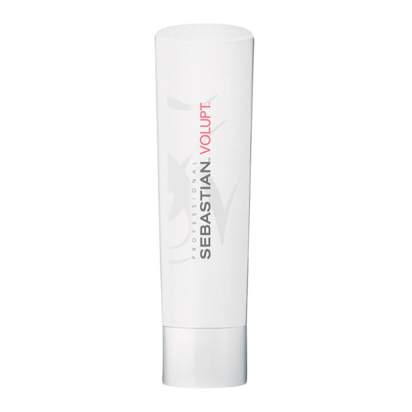White hair product bottle with 'Sebastian Volupt' branding on a white background